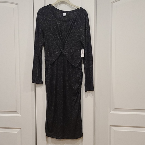 OLD NAVY heather gray maternity sweater dress - Picture 4 of 7